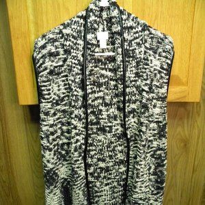 Chico’s women’s chunky knit long open front cardigan vest / size 1 (S / 8)